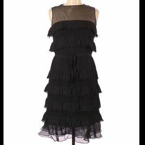 Carolina Herrera 100% Silk tiered sheath dress